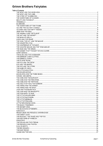 Grimm Brothers Fairytales