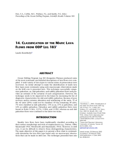 14. classification of the mafic lava flows from odp leg 183