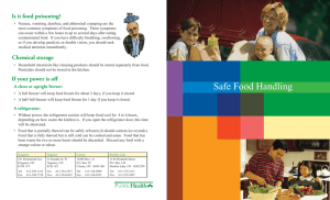 Safe Food Handling Pamphlet
