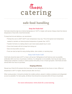 Safe Food Handling - Chick-fil-A