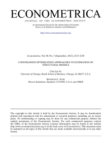 Constrained Optimization Approaches to Estimation of Structural