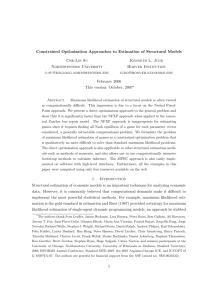 Constrained Optimization Approaches to Estimation of Structural