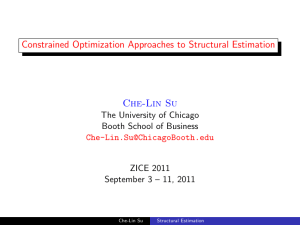 Constrained Optimization Approaches to Structural Estimation I