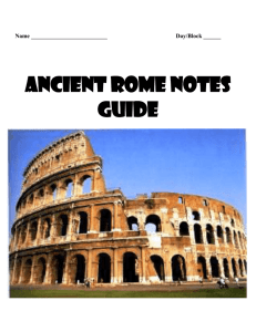ANCIENT ROME NOTEs GUIDE