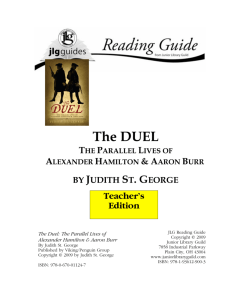 The Duel: The Parallel Lives of Alexander Hamilton & Aaron Burr