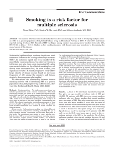 Smoking is a risk factor for multiple sclerosis - Direct-MS