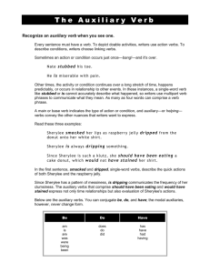 The Auxiliary Verb