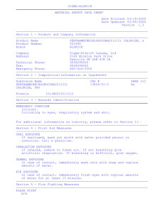 SIGMA-ALDRICH MATERIAL SAFETY DATA SHEET Date Printed