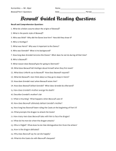 "Beowulf" Guided Reading Questions