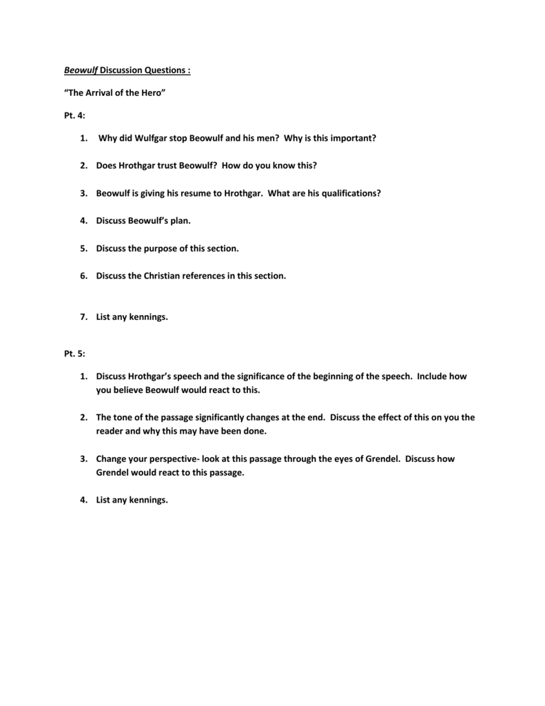 Beowulf Kennings Worksheet Answers - Worksheet List