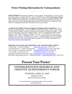 Present Your Poster! - Undergraduate Research