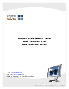 A Beginner's Guide to Online Learning in the Digital Media ZONE at