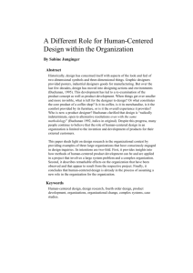 A Different Role for Human-Centered Design within the Organization