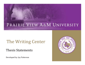 The Writing Center - Prairie View A&M University