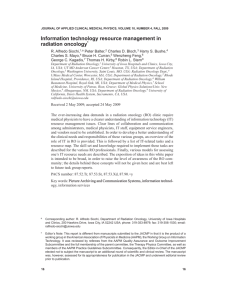 Information technology resource management in radiation oncology*