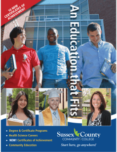 Fall Courses 2013 - Sussex County Community College