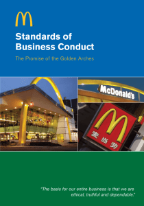 Standards Of Business Conduct - McDonald's
