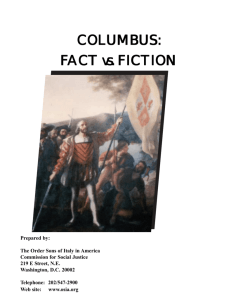 COLUMBUS: FACT vs. FICTION CT vs. FICTION
