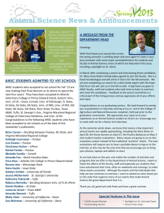 Animal Science News & Announcements