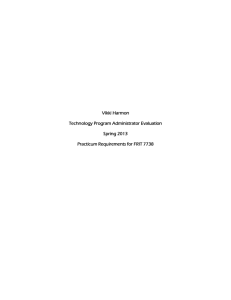 Technology Center Evaluation - Vikki Harmon's Professional Portfolio