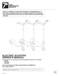 electric scooter owner's manual