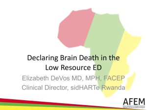 Declaring Brain Death in the Low Resource ED