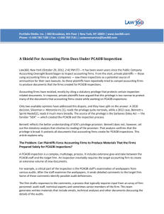 A Shield For Accounting Firm Docs Under PCAOB