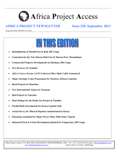 AFRICA PROJECT NEWSLETTER Issue 220, September 2013