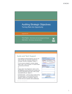 Auditing Strategic Objectives