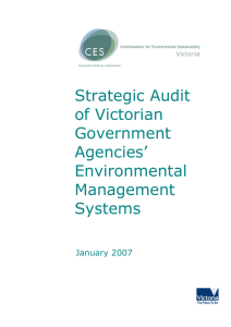 Strategic Audit of Victorian Government Agencies' Environmental