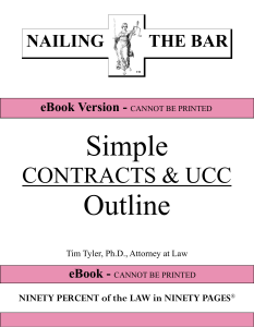 Simple CONTRACTS & UCC Outline