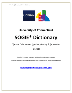 SOGIE Dictionary Fall 2015 - Rainbow Center