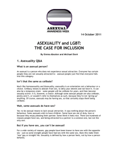ASEXUALITY and LGBT - Asexual Awareness Week