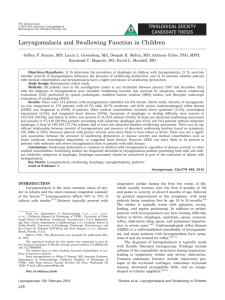Laryngomalacia and Swallowing Function in Children