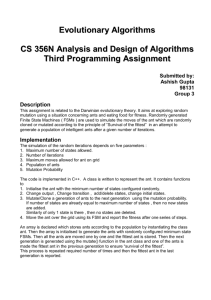 Evolutionary Algorithms CS 356N Analysis and Design of Algorithms