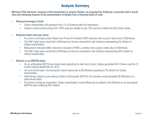 PDF: Analysis of Goldcorp bid price for Osisko