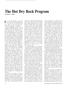 The Hot Dry Rock Program - Research Library