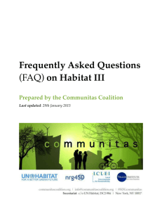 Frequently Asked Questions (FAQ) on Habitat III