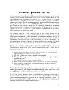 The Second Opium War 1856