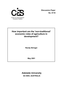 The Economic Roles of Agriculture in Developing Countries