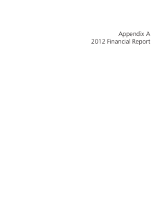 Appendix A 2012 Financial Report