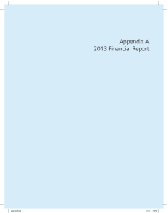 Appendix A 2013 Financial Report