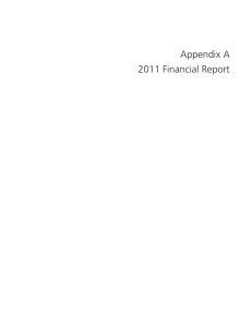 Appendix A 2011 Financial Report