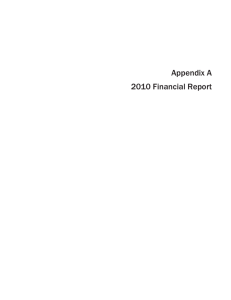 Appendix A 2010 Financial Report