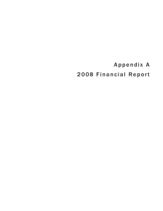 Appendix A 2008 Financial Report