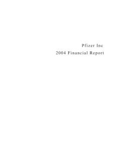 Pfizer Inc 2004 Financial Report