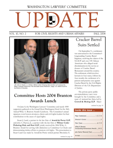 Committee Hosts 2004 Branton Awards Lunch Cracker Barrel Suits