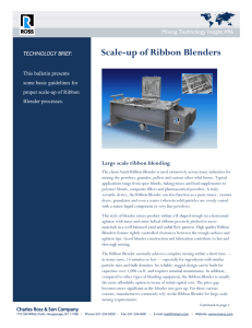 Scale-up of Ribbon Blenders
