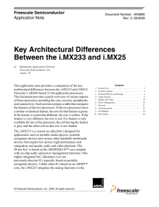 Key Architectural Differences Between the i.MX233 and i.MX25 s