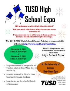 TUSD High School Expo - Tucson Unified School District